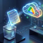 Illustration of recovering permanently deleted Google Drive files from cloud storage