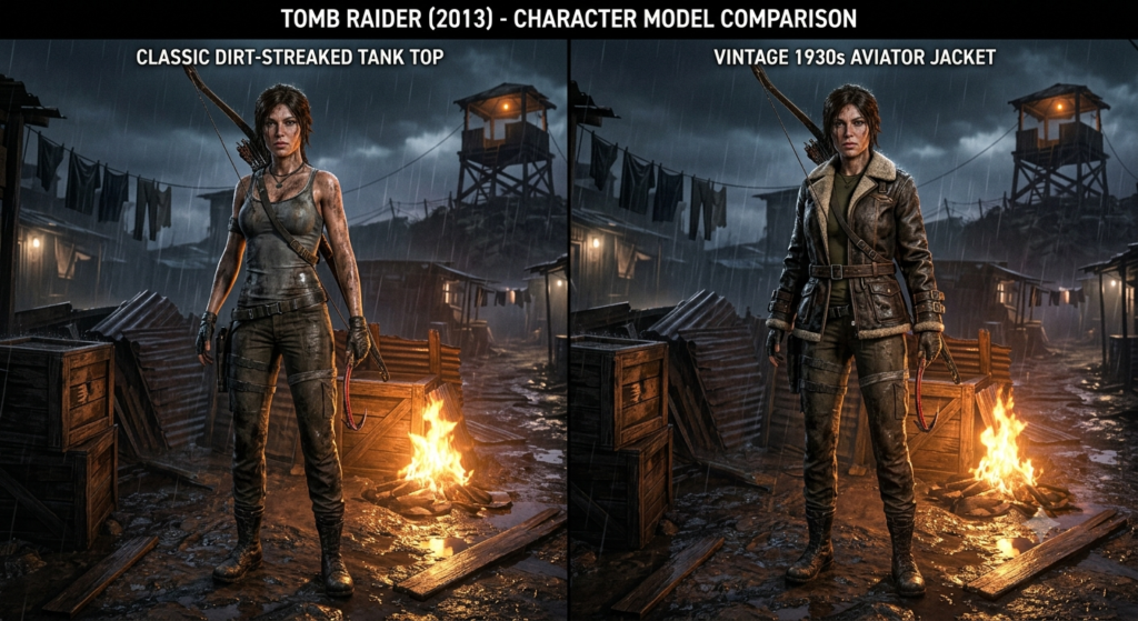 Tomb Raider Game of the Year Edition Lara Croft DLC outfits comparison